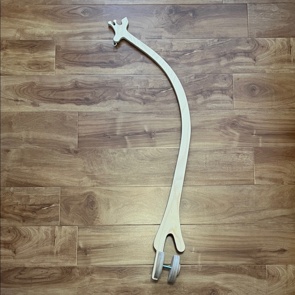 Wooden Giraffe-Shaped Mobile Hanger